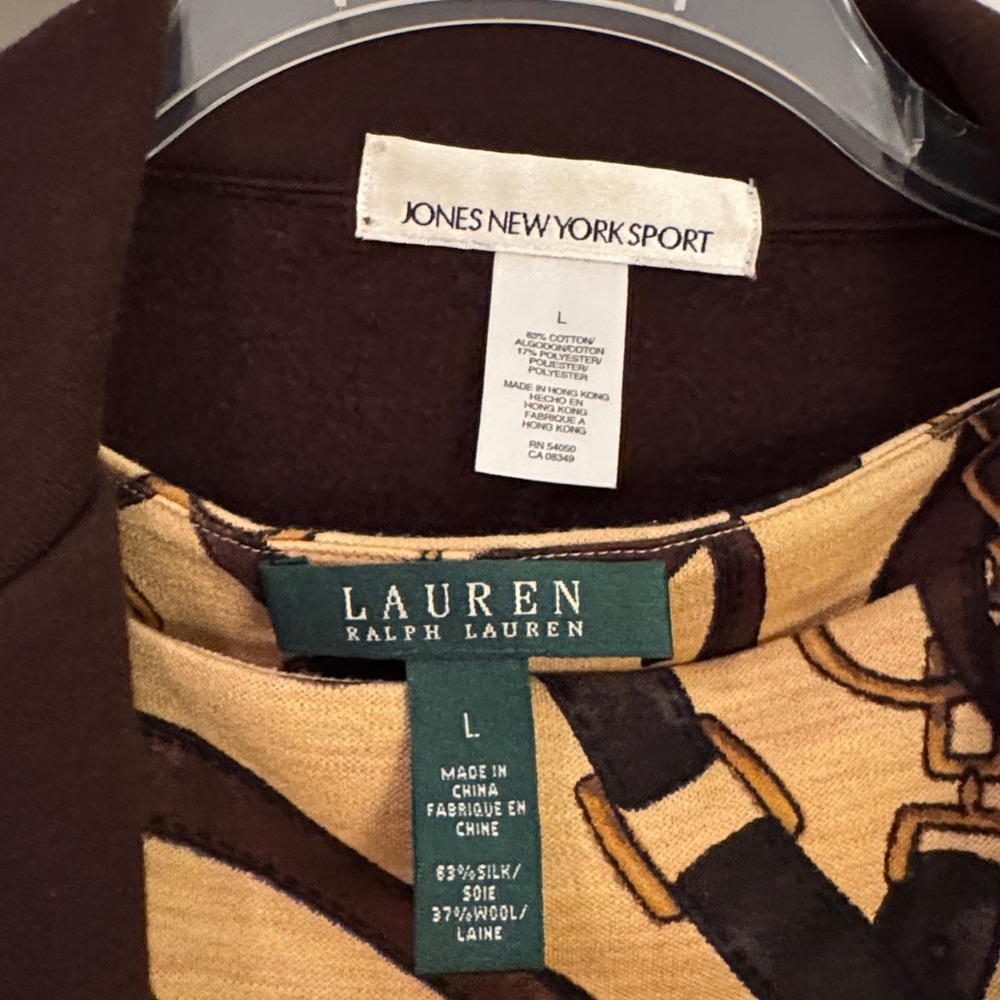 Lauren Ralph Lauren Top & Brown Blazer🐴Bundle - Picture 5 of 8